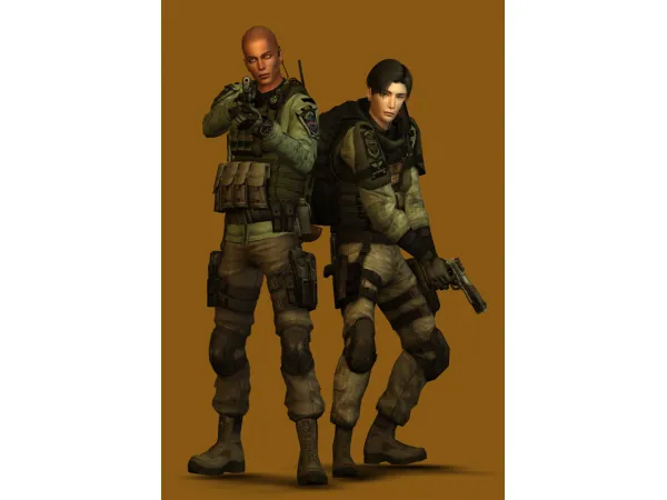 Alpha Military uniforms from RE6 by plazasims - The Sims 4 Custom Content