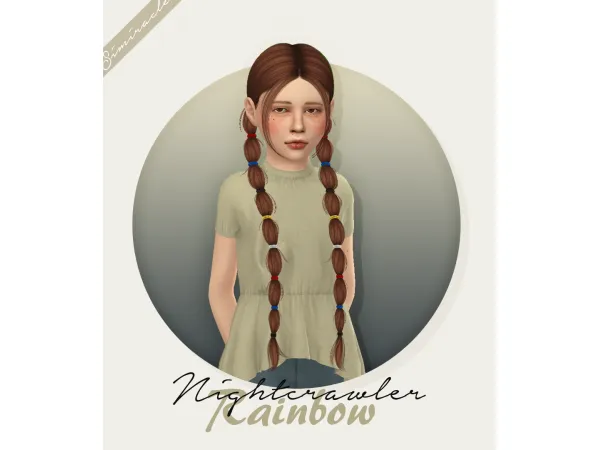 Alpha Nightcrawler Rainbow Kids Version - The Sims 4 Custom Content