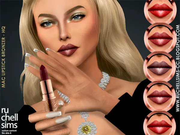 Alpha MAC LIPSTICK BRONZER by ruchellsims CC - The Sims 4 Custom Content