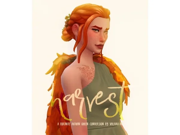 Maxis Match A Fortnite Autumn Queen cape conversion - The Sims 4 Custom Content