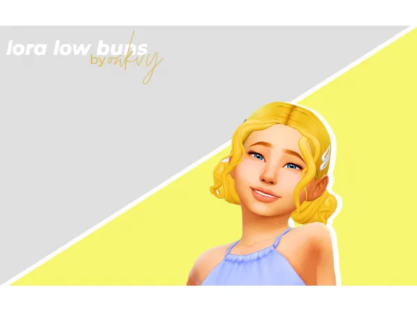 Maxis Match lora low buns by oakvy - The Sims 4 Custom Content