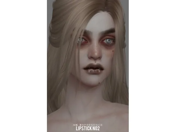 Alpha LIPSTICK N02 EYES N20 BRUISES N01 02 sims by moonpres - The Sims 4 Custom Content
