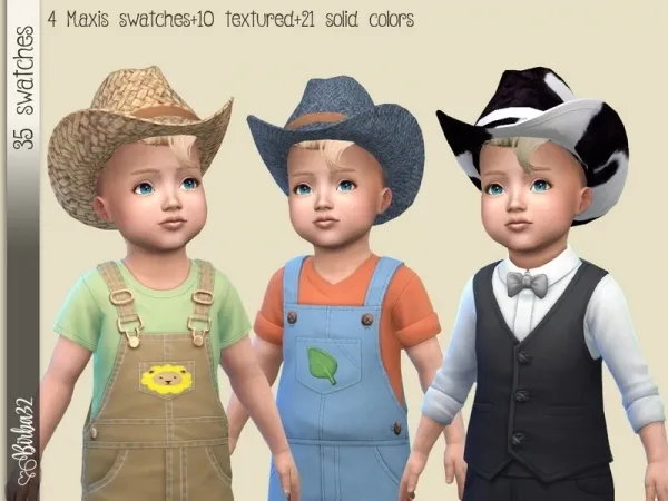Maxis Match Birba32's Cowboy hat for toddlers - The Sims 4 Custom Content