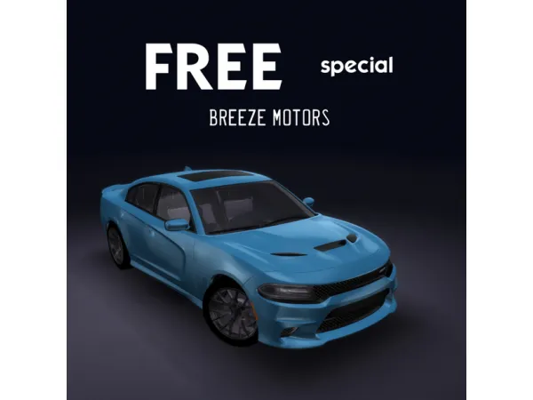 Alpha 2015 Dodge Charger SRT Hellcat with HQ interior by simsfinds - The Sims 4 Custom Content