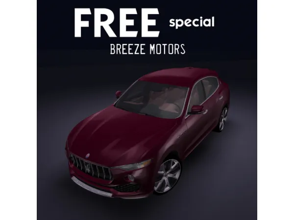 Alpha 2017 Maserati Levante S with HQ interior by simsfinds - The Sims 4 Custom Content