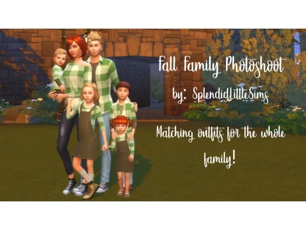 Maxis Match Simblreen 2020 Fall Family Photoshoot - The Sims 4 Custom Content