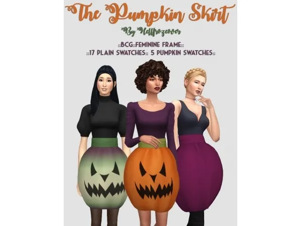 Maxis Match The Pumpkin Skirt creamforbreakfast by ice - The Sims 4 Custom Content
