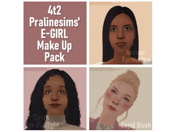 Pralinesims E Girl Make Up - The Sims 2 Custom Content