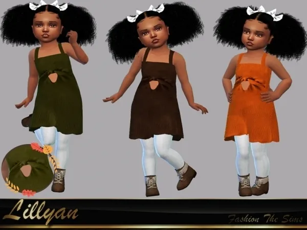 Alpha LYLLYAN's Dress Melissa baby - The Sims 4 Custom Content