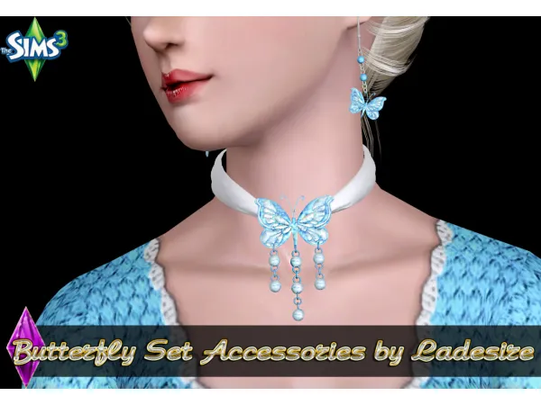 Butterfly Set Accessories by Ladesire - The Sims 3 Custom Content