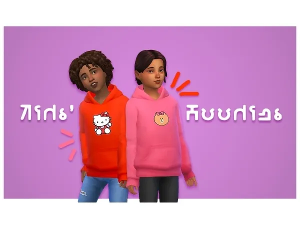 Maxis Match kids hoodies - The Sims 4 Custom Content