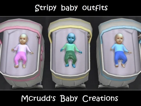 Maxis Match mcrudd's Stripy baby outfits - The Sims 4 Custom Content