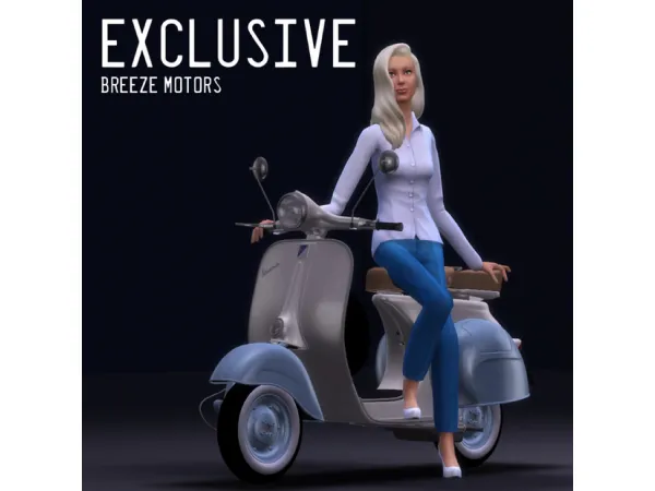 Alpha 1961 Piaggio Vespa HQ by Sims4CarsBreezeMotors - The Sims 4 Custom Content