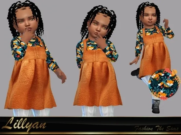 Alpha LYLLYAN's Dress Anny baby - The Sims 4 Custom Content