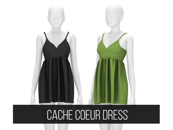 Alpha CACHE COEUR DRESS by fifthscreations - The Sims 4 Custom Content