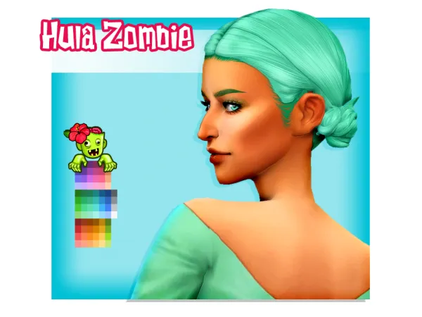 Maxis Match hula zombie rheallsims Prim Proper Hairlines - The Sims 4 Custom Content