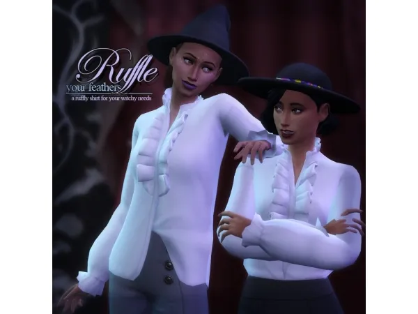 Maxis Match Ruffle Shirt - The Sims 4 Custom Content
