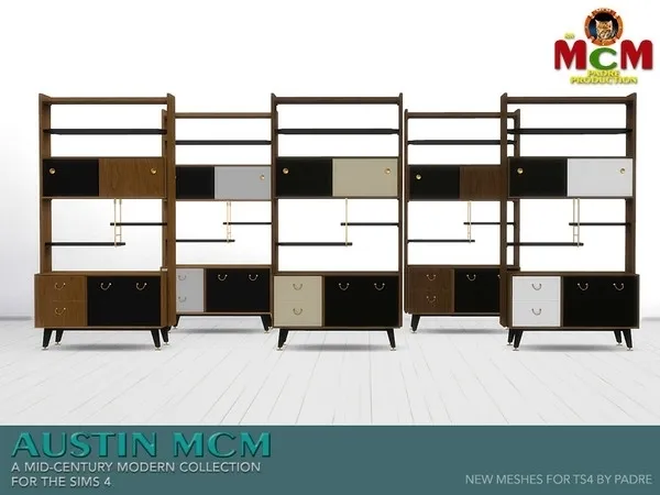 Austin MCM G Plan Librenza Room Divider - The Sims 4 Custom Content