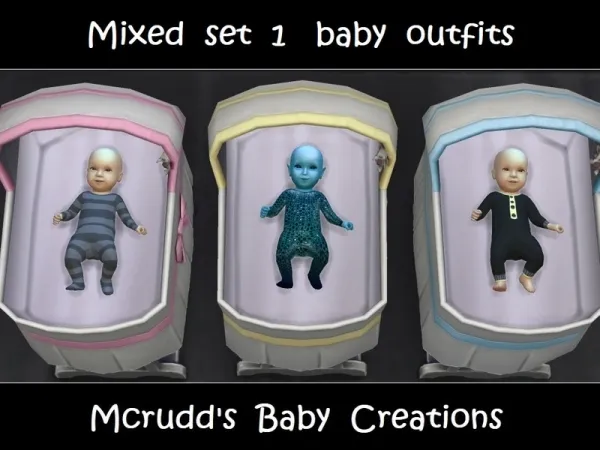 Maxis Match mcrudd's Mixed set 1 baby outfits - The Sims 4 Custom Content