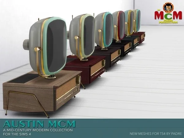 Austin MCM Philco Predicta Television Surfaces - The Sims 4 Custom Content