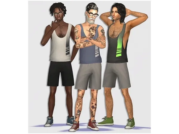 We Blue Peace Shane Shorts - The Sims 2 Custom Content