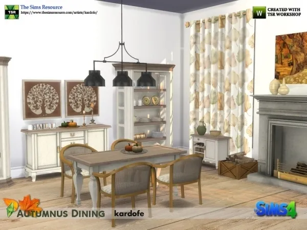 Maxis Match kardofe_Autumnus Dining - The Sims 4 Custom Content