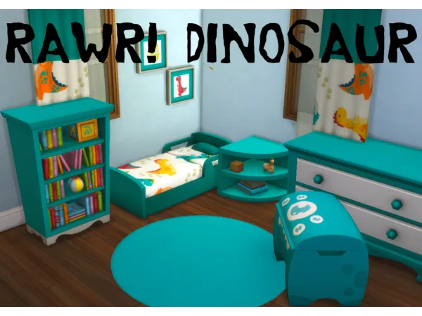 Maxis Match Dinosaur Toddler Room - The Sims 4 Custom Content