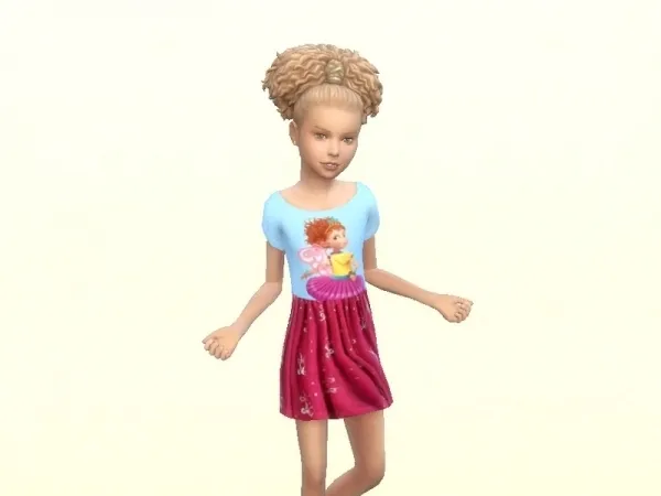 Alpha Arisha 214's Fancy Nancy summer dress for kids Get together needed - The Sims 4 Custom Content