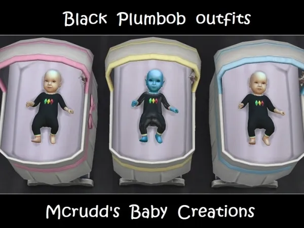 Maxis Match mcrudd's Black Plumbob baby outfits - The Sims 4 Custom Content