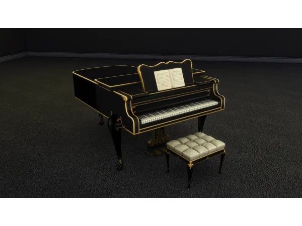 Maxis Match Elegant Buyable Classical Piano by xordevoreaux - The Sims 4 Custom Content