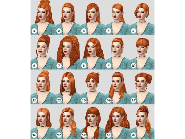 Maxis Match Natural hair recolor dump ft Linda West (NBHT) - The Sims 4 Custom Content