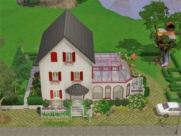 sgK45's Red cottage empty 30x20 no - The Sims 3 Custom Content