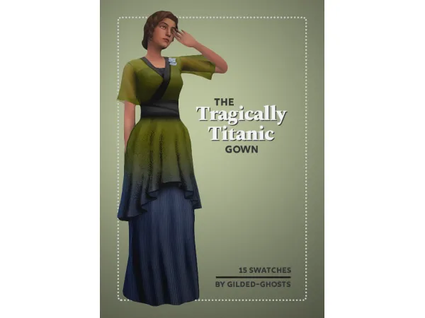 Maxis Match tragically titanic gown - The Sims 4 Custom Content