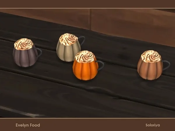 Evelyn Food Latte - The Sims 4 Custom Content