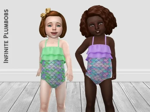 Maxis Match InfinitePlumbobs' IP Toddler Mermaid Swimsuit - The Sims 4 Custom Content
