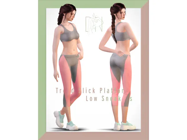 Maxis Match Tread Slick Platform Low Sneakers by DarkNighTt Sims - The Sims 4 Custom Content
