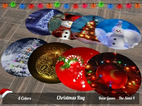 Alpha SimsJohnSims' Christmas Rug - The Sims 4 Custom Content