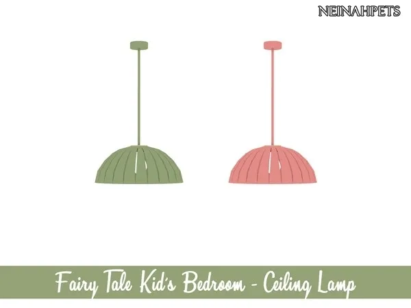 Fairy Tale Kid's Bedroom Ceiling Lamp Mesh Required - The Sims 4 Custom Content