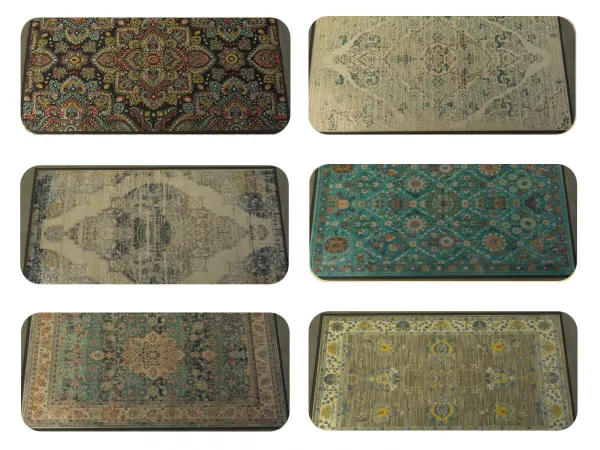 Alpha Rug with oriental and vintage patterns (Bg recolor) by therran - The Sims 4 Custom Content