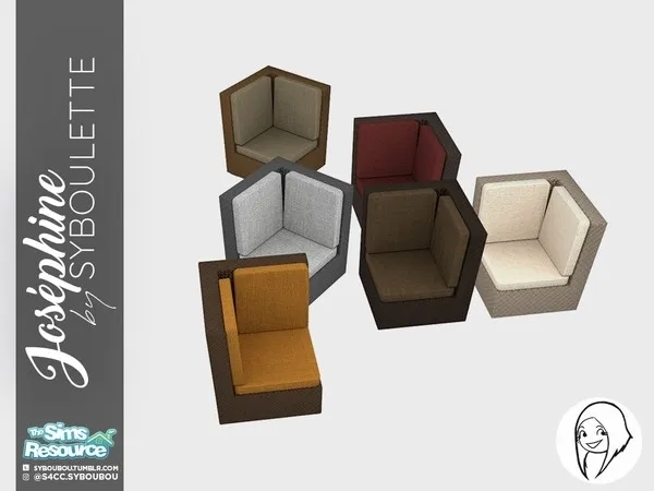 Josephine Modular outdoor sofa (corner) - The Sims 4 Custom Content