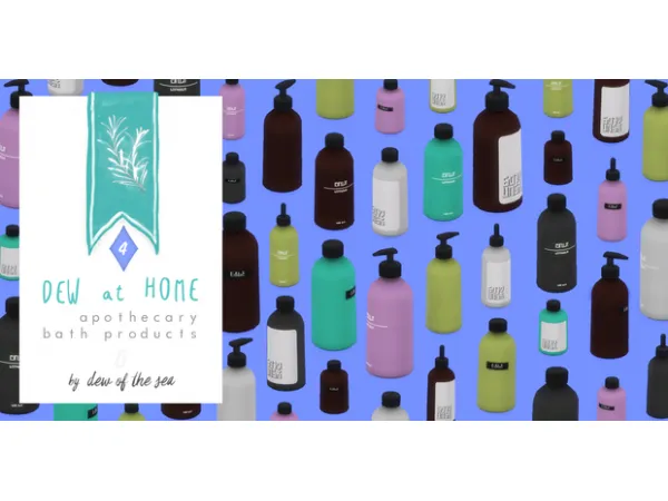 Maxis Match [DEW at home] apothecary bath products by dew of the sea - The Sims 4 Custom Content