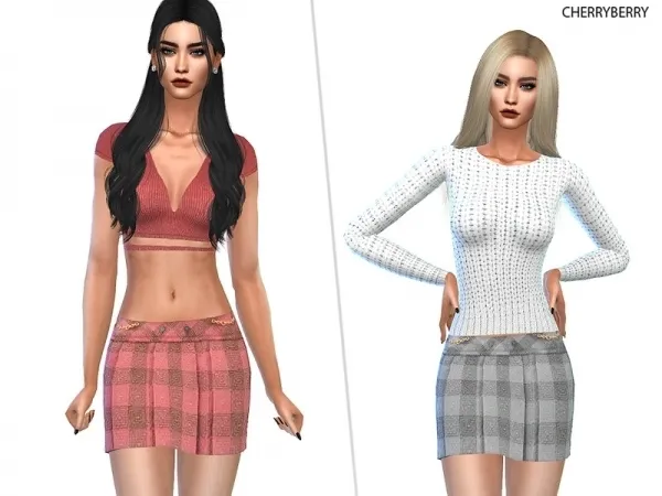 Maxis Match CherryBerrySim's Fancy Miniskirt - The Sims 4 Custom Content