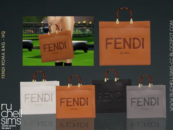 Alpha FENDI ROMA BAG - The Sims 4 Custom Content