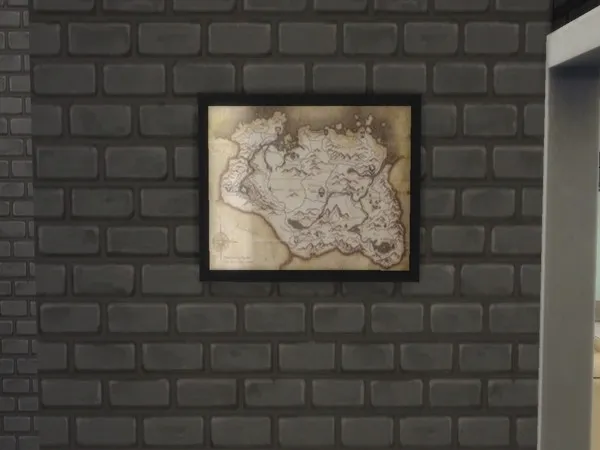The Elder Scrolls Vcolon Skyrim [Map] Poster - The Sims 4 Custom Content