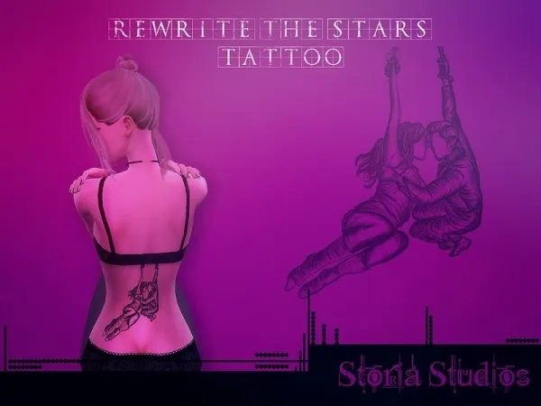 Mix Storia Studios' Rewrite The Starts Tattoo - The Sims 4 Custom Content