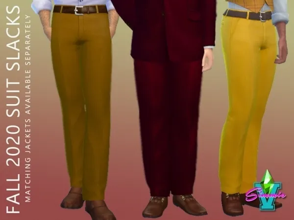 Maxis Match SimmieV Fall 2020 Suit Slacks - The Sims 4 Custom Content