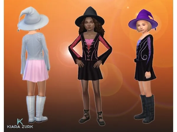 Maxis Match Witch Dress for Girls - The Sims 4 Custom Content