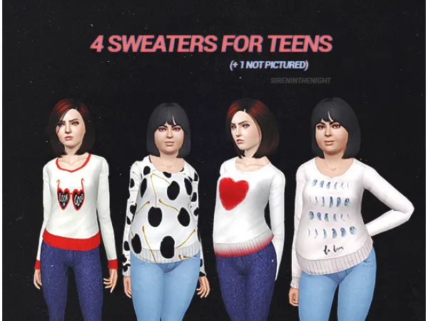 Sweater for teens - The Sims 3 Custom Content