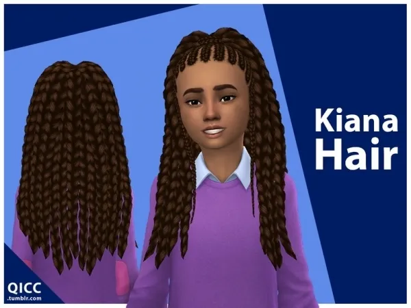 Maxis Match qicc's Kiana Hair - The Sims 4 Custom Content