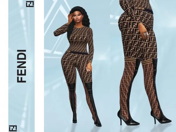 Alpha NICKI MINAJ FENDI - The Sims 4 Custom Content